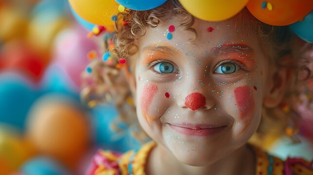 a child's birthday party with clowns, magic tricks, and lots of giggles