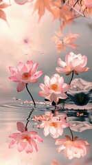 Wall Mural - pink lilies