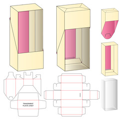 Wall Mural - Box packaging die cut template design. 3d mock-up