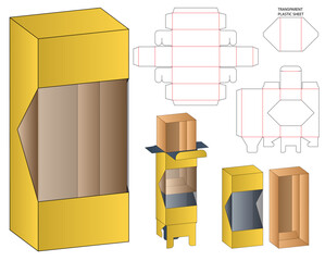 Box packaging die cut template design. 3d mock-up