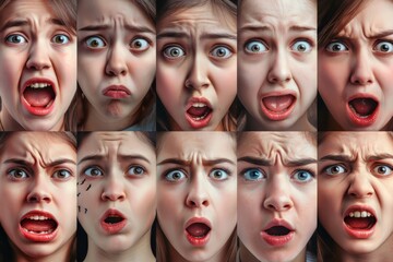 Poster - Set Of Girl Expression