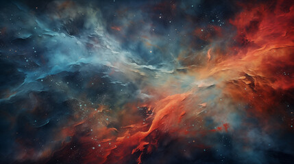 Wall Mural - space abstract watercolor background