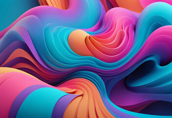 Poster - Neon abstract background featuring soft colors, gentle gradients, delicate textures, and a tranquil ambiance