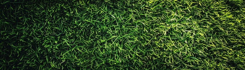 Wall Mural - Wide background image of green carpet of manicured grass. Beautiful grass texture on bright green manicured lawn, field, meadow. , generated by artificial intelligence, 4k high-definition wallpapers, 