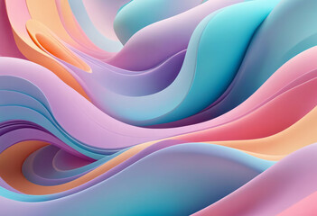 Poster - Pastel abstract background featuring soft colors, gentle gradients, delicate textures, and a tranquil ambiance