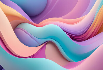 Poster - Pastel abstract background featuring soft colors, gentle gradients, delicate textures, and a tranquil ambiance