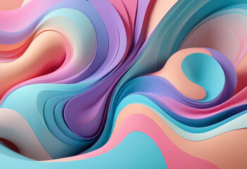 Poster - Pastel abstract background featuring soft colors, gentle gradients, delicate textures, and a tranquil ambiance