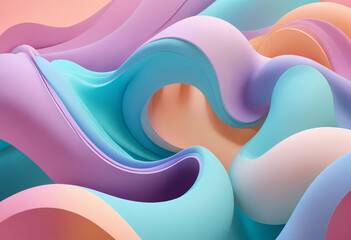 Poster - Pastel abstract background featuring soft colors, gentle gradients, delicate textures, and a tranquil ambiance
