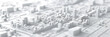 © Oksana - 3d rendering of white map scene with city roads buildings top view isometric perspective