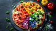 © PUKPIK - Vibrant Rainbow Pizza Delight for Pride Month Celebration