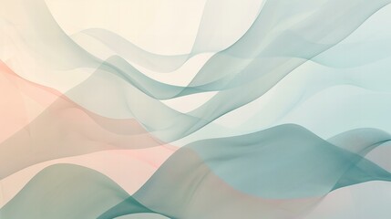 Wall Mural - abstract background with green waves, smooth pattern wallpaper