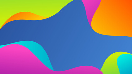 Wall Mural - Beautiful gradient abstract dynamic background. Modern backdrop with colorful waving shapes. Suitable for Wallpapers, templates, banners, covers, web, pages, and others