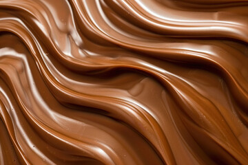 Wall Mural - Generative ai on the theme of beautiful tasty liquid chocolate on wave abstract dark background