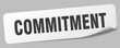 © B-design - commitment sticker. commitment label