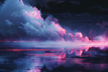 Wall Mural - A colorful, swirling cloud of smoke and fire in the sky. background or wallpaper