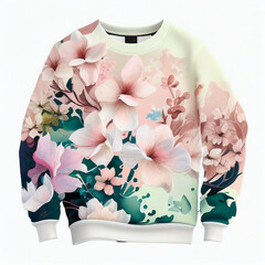 Wall Mural - a close up of a sweater with a floral print on it