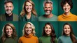 © AS Photo Family - A collage of smiling men and women in different outfits and colors, showcasing diversity and positive emotions