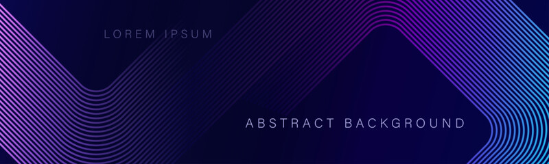 Wall Mural - abstract glowing geometric lines on blue background