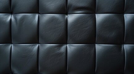 close-up of black leather upholstery