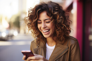 Businesswoman using mobile phone