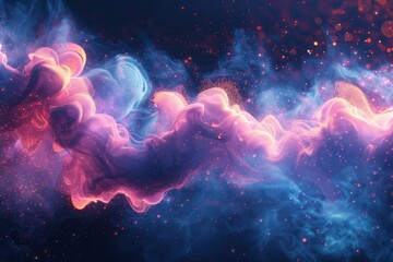 Wall Mural - A colorful, swirling cloud of smoke and fire in the sky. background or wallpaper