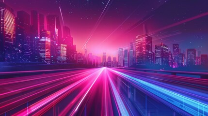 Aufkleber - skyline road to city, Abstract background For business Graphic design illustration