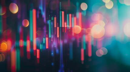 Aufkleber - Stock market or forex trading graph and candlestick chart