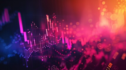 Aufkleber - Stock market or forex trading graph and candlestick chart