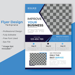 Wall Mural - Business Flyer Design Template , cover modern layout