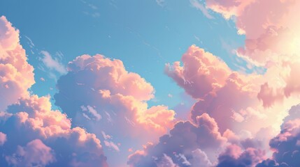 Wall Mural - lovely cloudscape sky background
