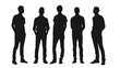 © Mehak - group of silhouettes people isolated background transparent PNG
