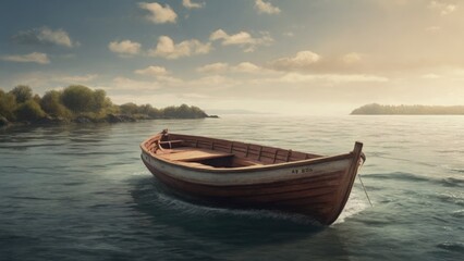 Wall Mural - boat on the sea
