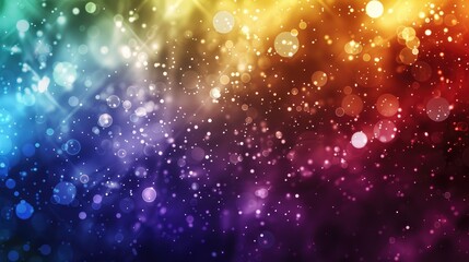 Aufkleber - Abstract space galaxy spectrum concept with a variety of colors representing stars creating a vibrant and colorful background against a dark glittering sky