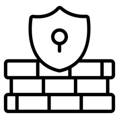 Poster - Premium design icon of secure wall

