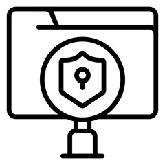 Sticker - Modern design icon of security analysis

