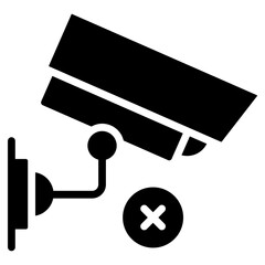 Poster - Perfect design icon of no CCTV camera

