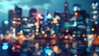 © SprintZz - Abstract blurred cityscape with bokeh lights at night