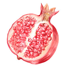 Canvas Print - Pomegranate png clipart, fruit drawing on transparent background