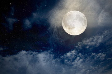 Wall Mural - full moon night