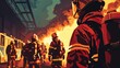 © Digital Artistry Den - Firefighters Battling Intense Flames in Emergency Rescue A Snapshot of the Decisive Moments and Teamwork Required to Mitigate a Crisis and Save Lives