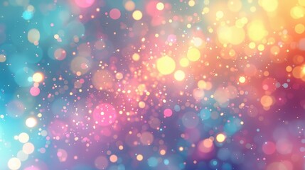 Poster - Abstract background with vibrant pastel bokeh lights for backdrop and wallpaper