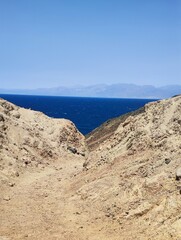 Poster - Beautiful Blue Hole area in Dahab city in Egypt.
very famous diving and snorkeling spot 