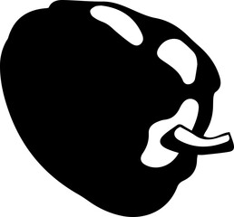 Wall Mural - hand drawn black pepper flat creative icon. vegetable pictogram, food graphic object. for web design