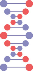 Poster - Abstract purple and red dna double helix strand illustration with genetics and biology concept in a modern artistic design, suitable for medical, scientific, and educational use