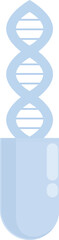 Poster - Minimalist vector image of a dna helix inside a test tube, with a clean, scientific aesthetic