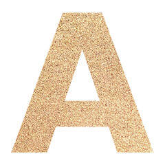 Poster - Glitter capital letter A sticker transparent png