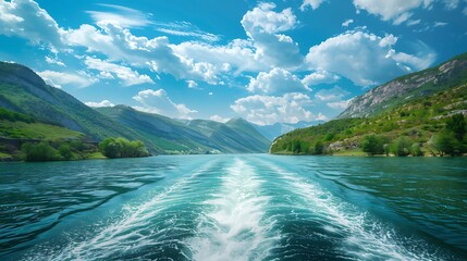 Wall Mural - mountain river in the mountains