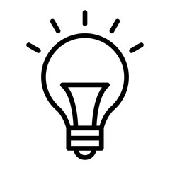 Wall Mural - Png light bulb icon for world environment day in simple line