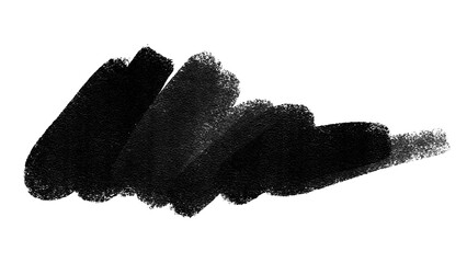 Sticker - Png abstract brush stroke element in black