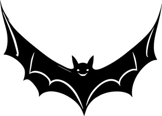 Wall Mural - Bat silhouette icon isolated on white background	
